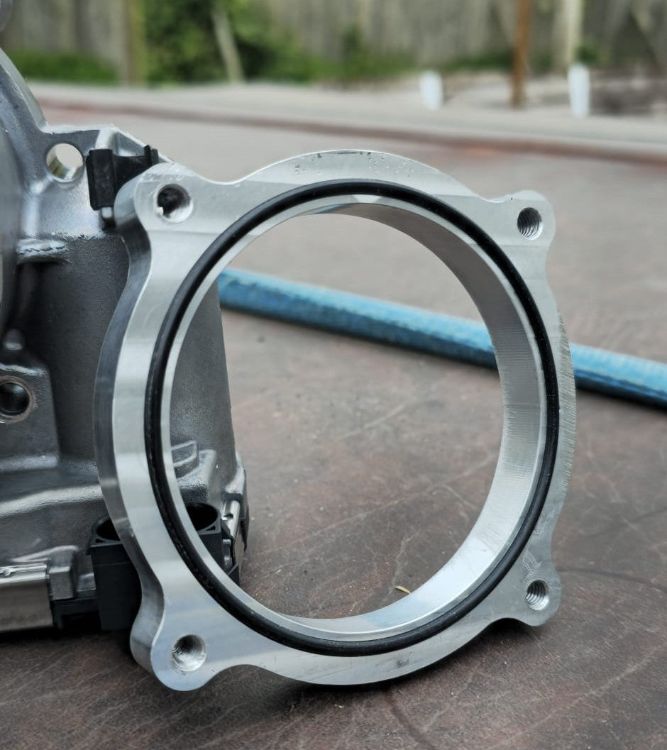 Weld on flange engineered for Bosch 82mm Drive-By-Wire (DBW) Throttle Body.