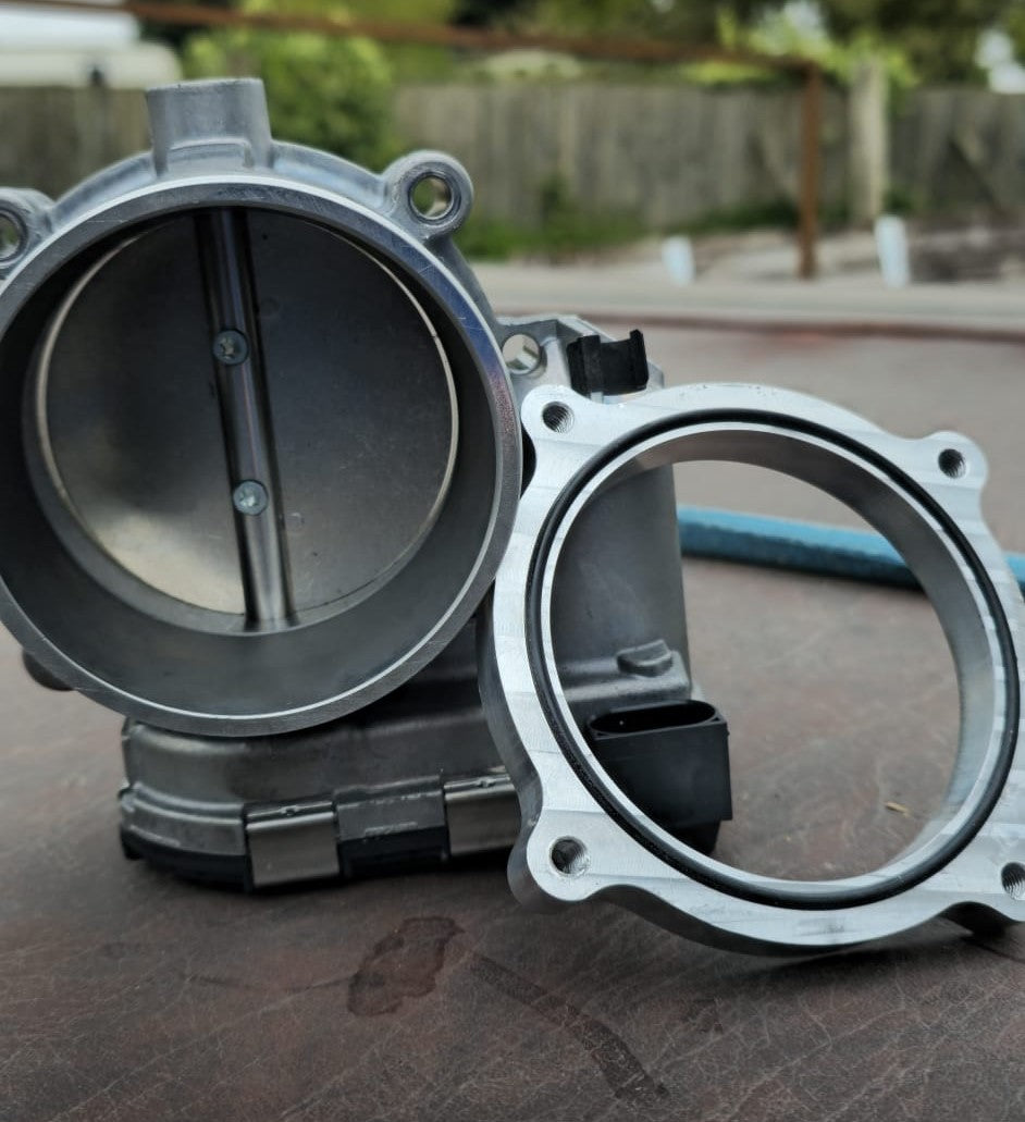 Weld on flange engineered for Bosch 82mm Drive-By-Wire (DBW) Throttle Body.