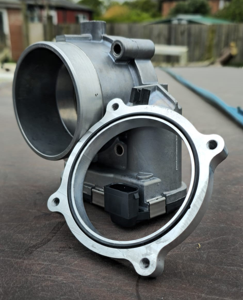 Weld on flange engineered for Bosch 82mm Drive-By-Wire (DBW) Throttle Body.