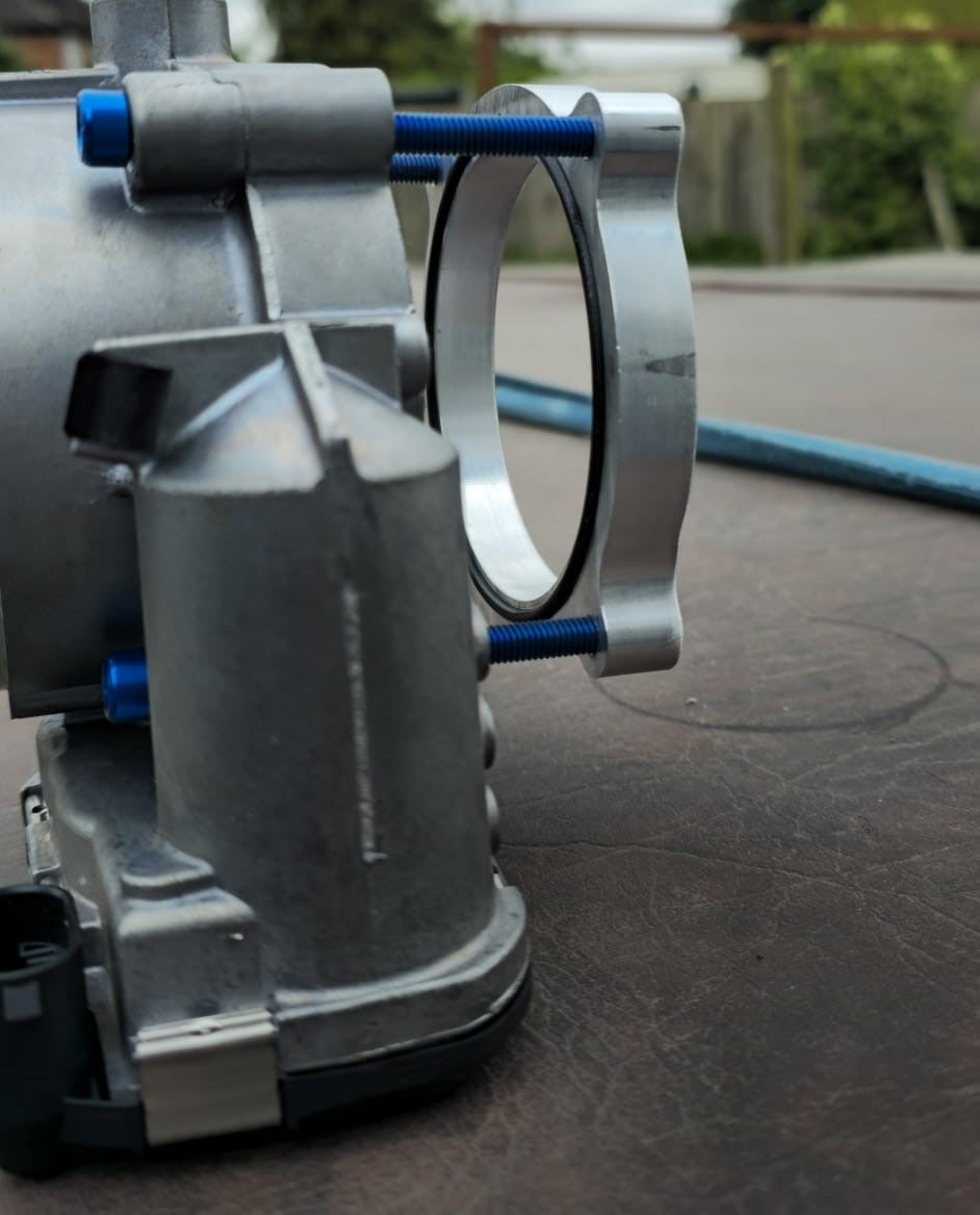 Weld on flange engineered for Bosch 82mm Drive-By-Wire (DBW) Throttle Body.